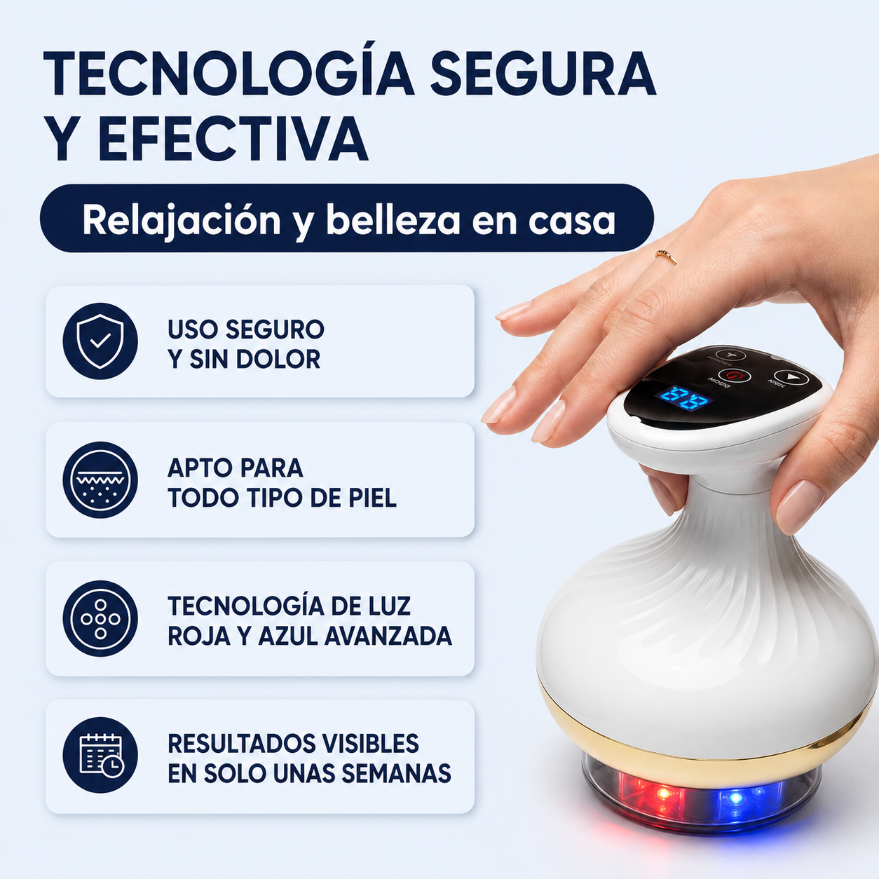 Masajeador Eléctrico Anticelulítico con Ventosas y Calor