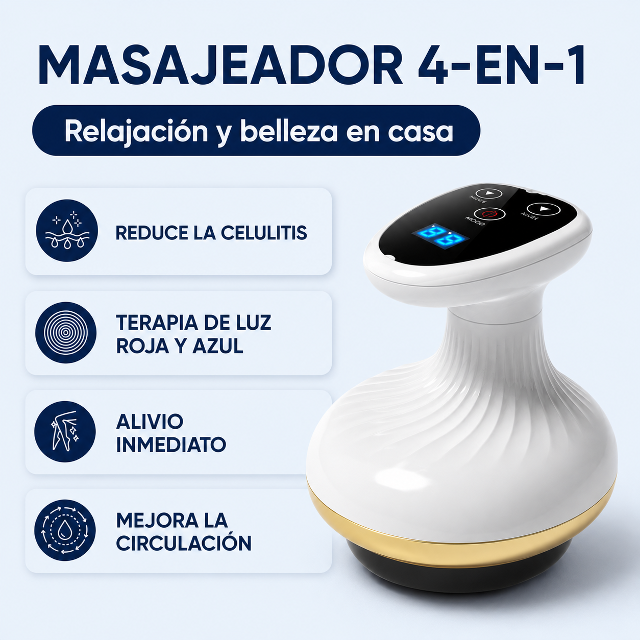 Masajeador Eléctrico Anticelulítico con Ventosas y Calor
